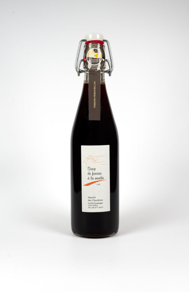 Sirop de fraises à la menthe